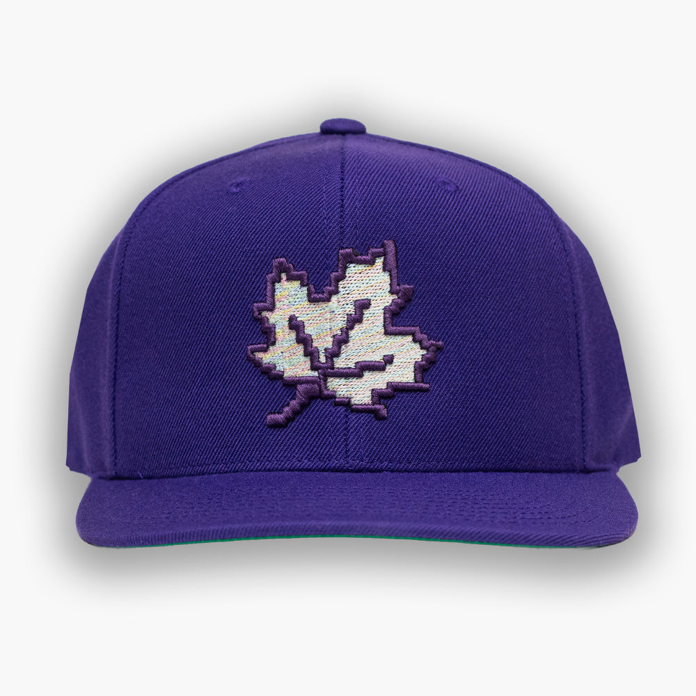 8 bit Maple Leaf - Purple