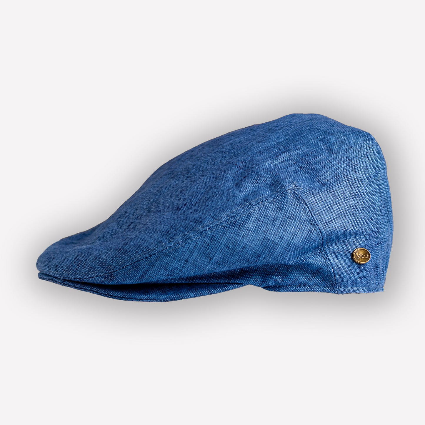 Linen Flatcap - Blue