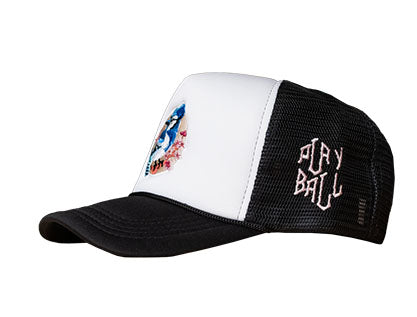 Brimz - Blue Jay Sakura Trucker - White/Black