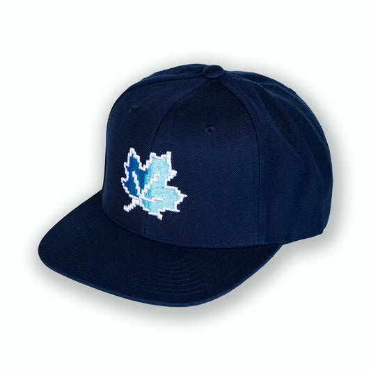 8 bit Maple Leaf - Navy