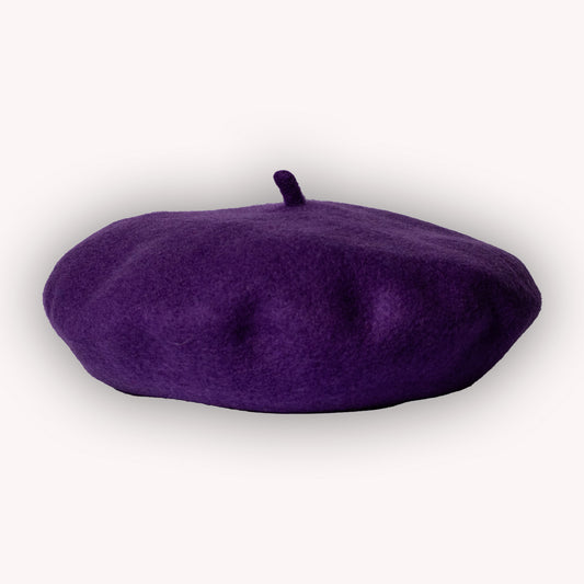 Wool Beret - Purple