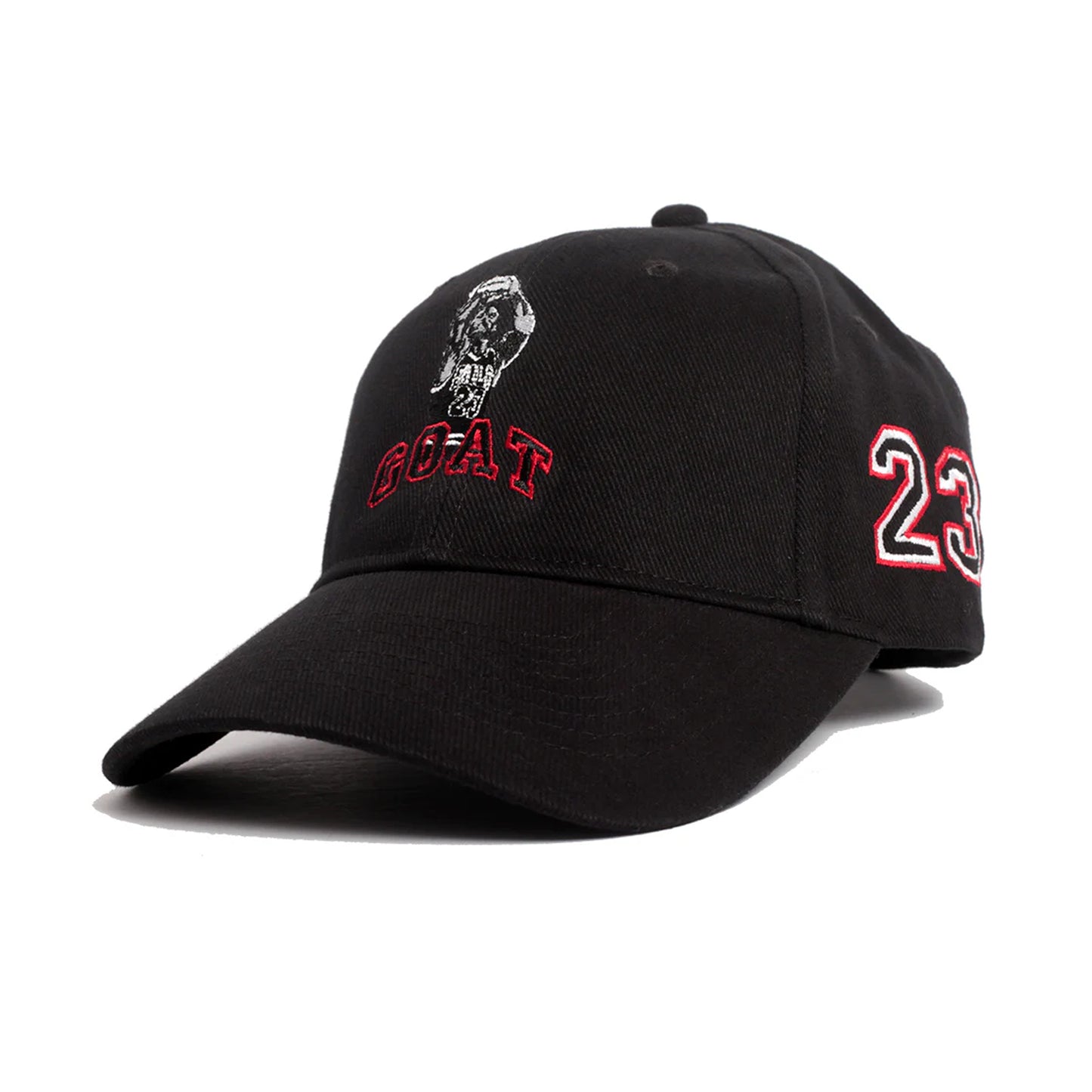 MJ Goat Dad Hat (Black/Red)