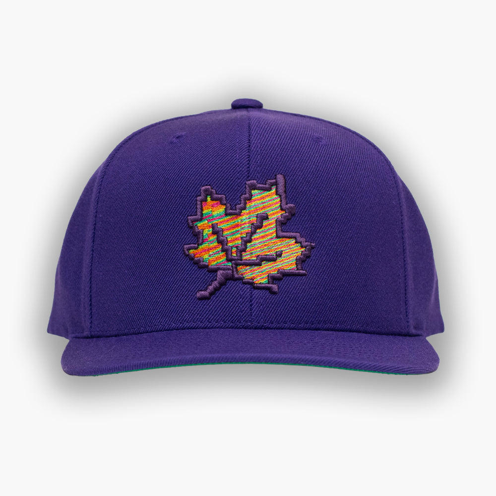 8 bit Maple Leaf - Purple/colour leaf