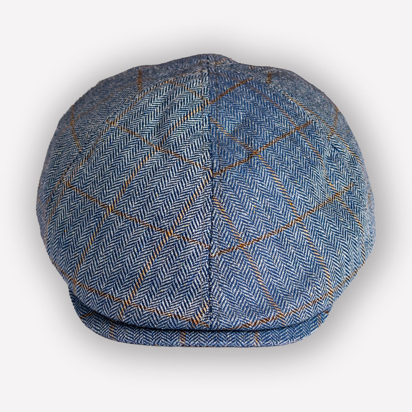 Italian Silk Flatcap - Blue tweed