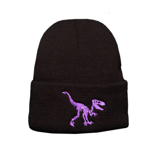 Savage Dino Beanie_BLK_Purple