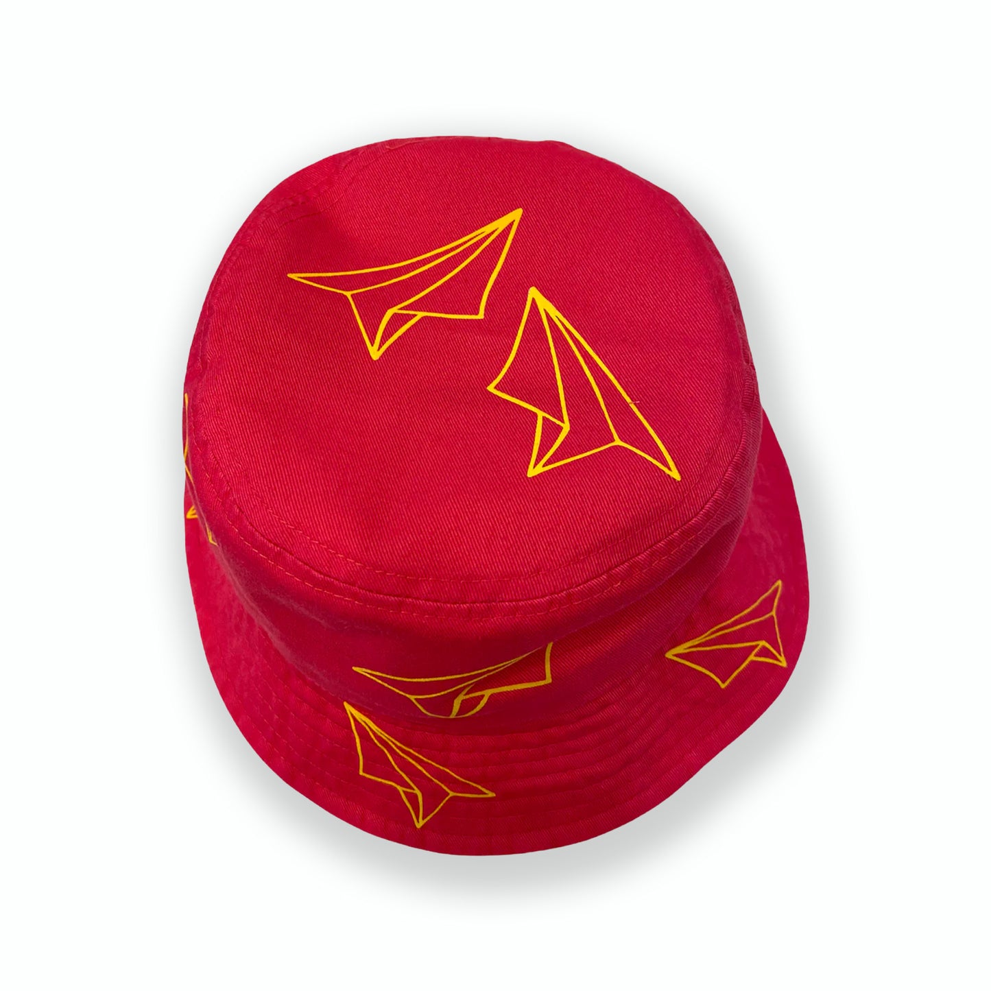 Japanese Origami Paper Plane Bucket Hat - Hot Pink