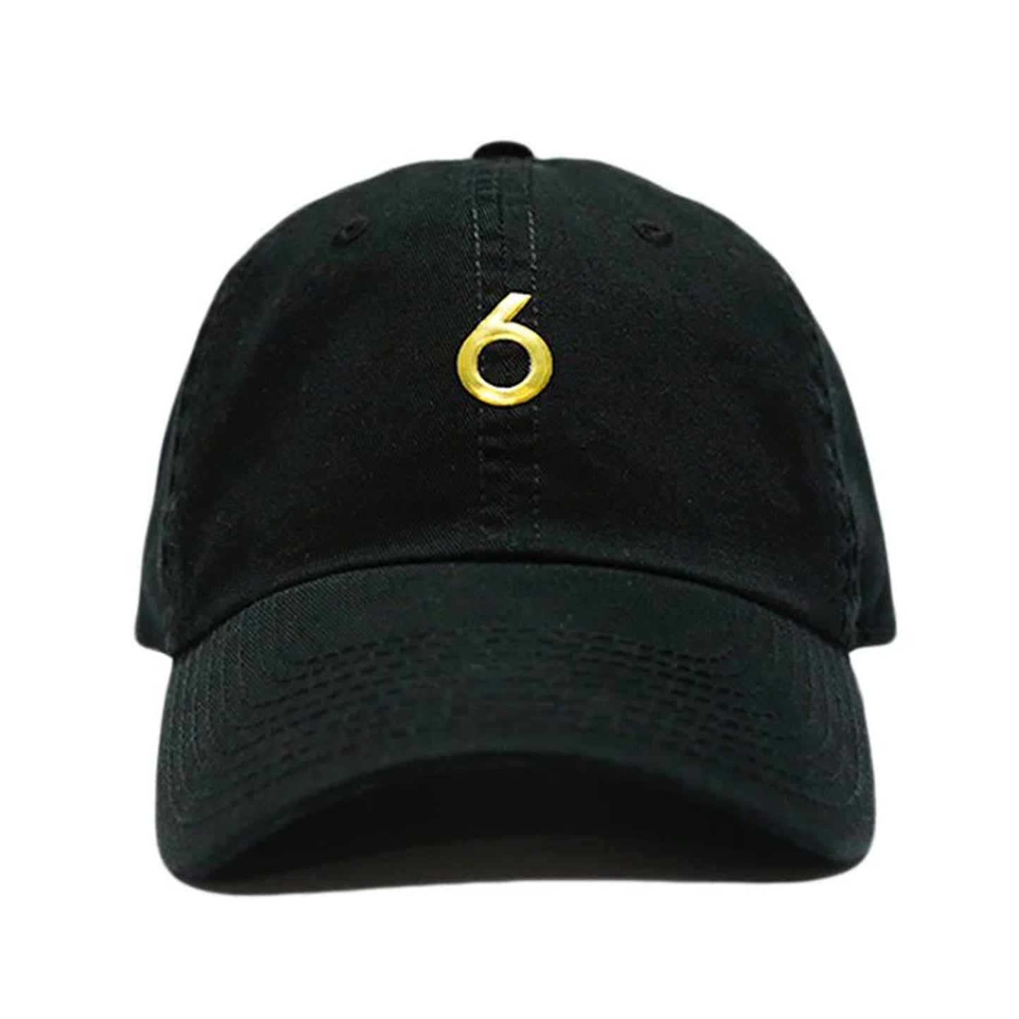 Classic 6 Cap (Black/Gold)