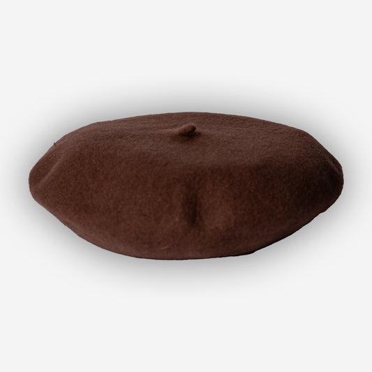 Wool Beret - Brown