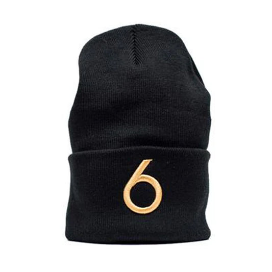 Mega 6 Beanie_black_gold