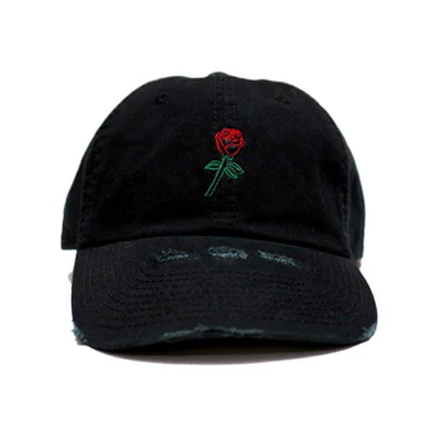 Rosebud Distressed (Black/Red)