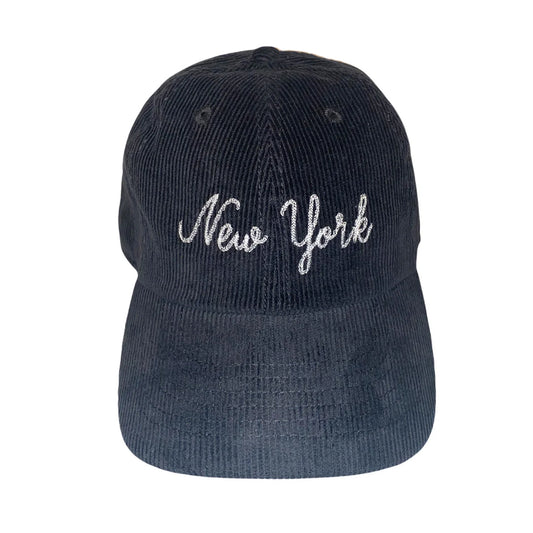 New York Dad Hat - (Black) Corduroy