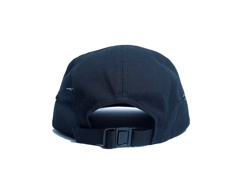 5 Panel Champion Leaf (Black) Strapback - brimzofficial - brimzofficial