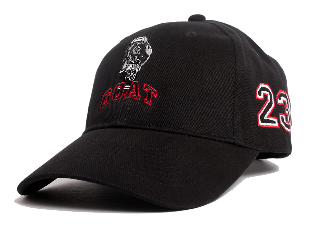 MJ Goat Dad Hat (Black/Red)