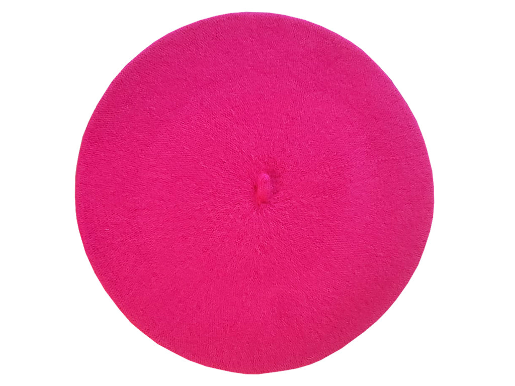 Wool Beret - Raspberry